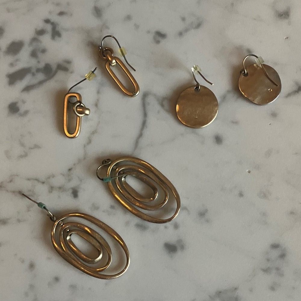 Elegant Gold-Tone Earrings Set